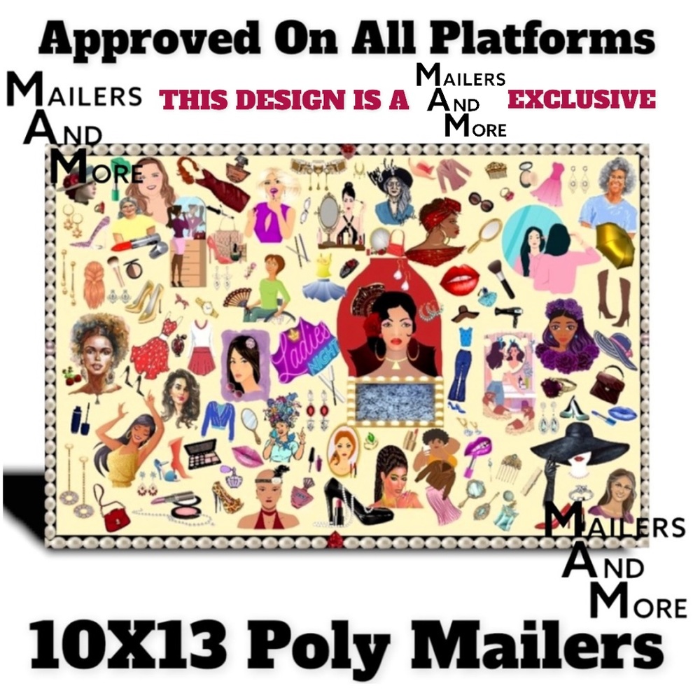 25 10X13 Poly Mailers Fashion Makeup Girls Ladies Night Flat PRICE IS FIRM - Picture 8 of 15